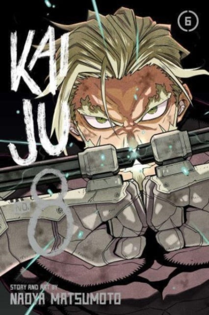 Kaiju No. 8, Vol. 6 manga cover featuring a close-up of a determined character holding a weapon.
