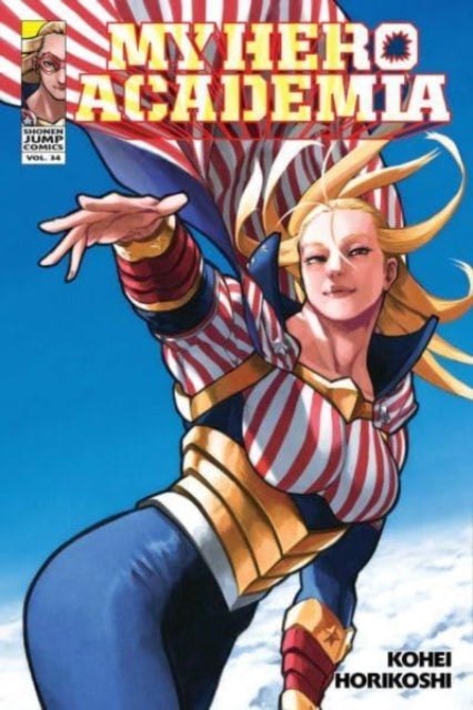 My Hero Academia, Vol. 34 cover art featuring Star and Stripe.
