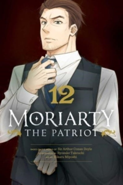 Moriarty the Patriot, Vol. 12 manga cover featuring a man in a suit.