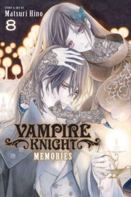 Vampire Knight: Memories, Vol. 8 manga cover featuring two characters and candles.