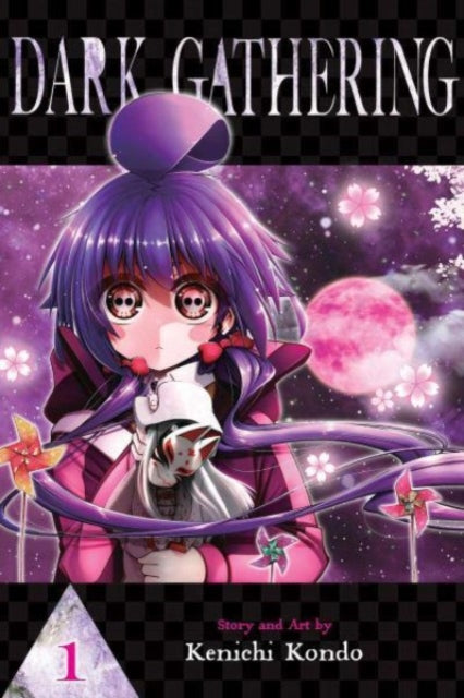 Dark Gathering, Vol. 1 manga cover featuring a girl with purple hair and a fox mask.