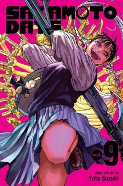 Sakamoto Days, Vol. 9 manga cover featuring a character with a gun.