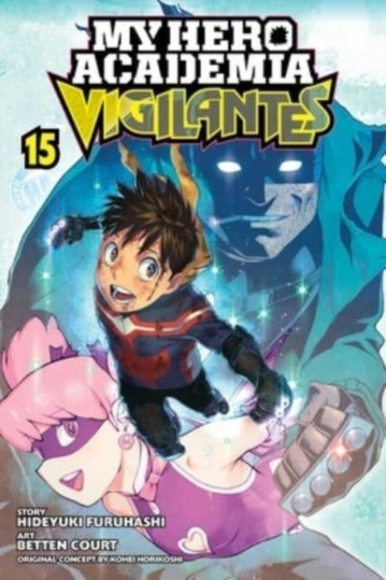 My Hero Academia: Vigilantes, Vol. 15 manga cover featuring Koichi and other characters.