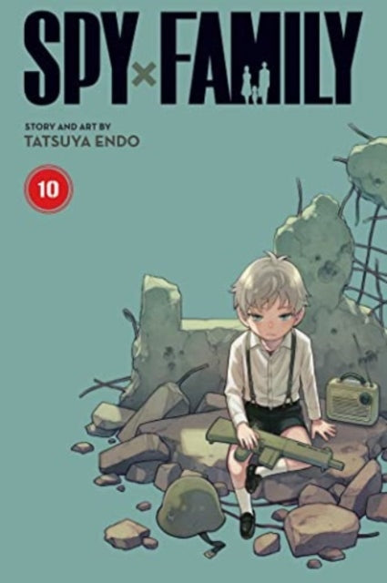 Spy x Family Vol. 10 manga cover featuring a young boy with a gun.