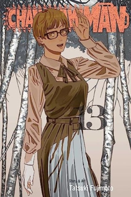 Chainsaw Man Vol. 13 manga cover featuring a woman with glasses and a brown dress.