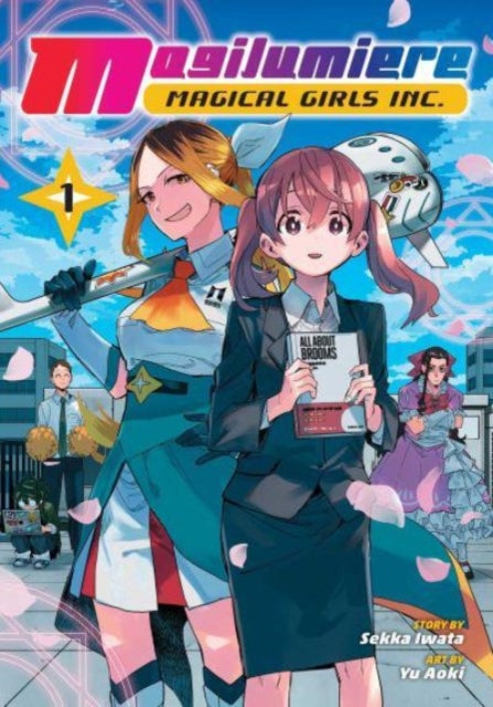 Magilumiere Magical Girls Inc., Vol. 1 manga cover featuring two magical girls.
