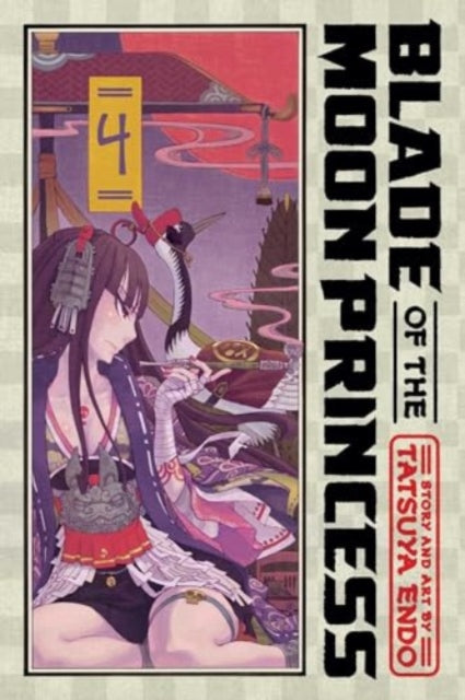 Blade of the Moon Princess, Vol. 4 manga cover featuring a woman and a crane.
