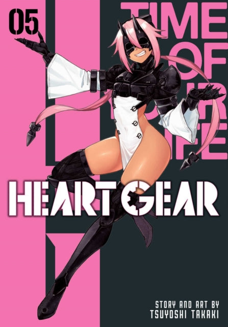 Heart Gear, Vol. 5 manga cover featuring a pink-haired character in a black and white outfit.