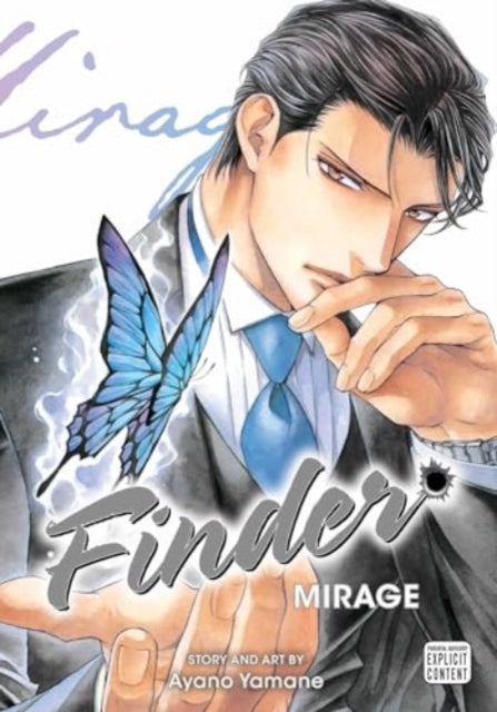Manga cover art for Finder Deluxe Edition: Mirage, Vol. 13 featuring a man and a butterfly.