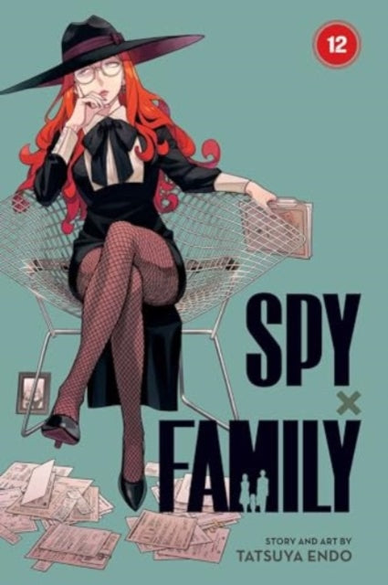 Spy x Family, Vol. 12 manga cover featuring a woman with red hair and a hat.