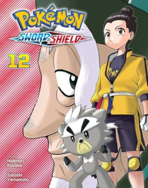 Pokemon: Sword & Shield, Vol. 12 manga cover featuring characters and a Pokemon.