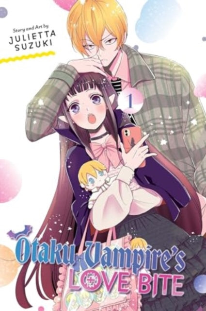 Otaku Vampire's Love Bite, Vol. 1 manga cover featuring two anime characters.