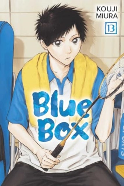 Blue Box, Vol. 13 manga cover featuring a young man holding a badminton racket.