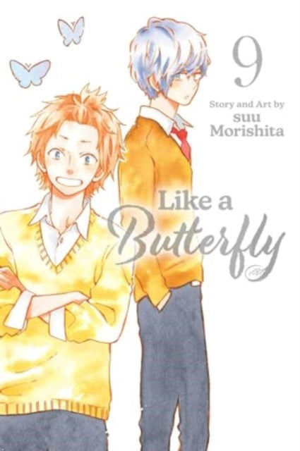 Like a Butterfly, Vol. 9 manga cover featuring two young men and butterflies.