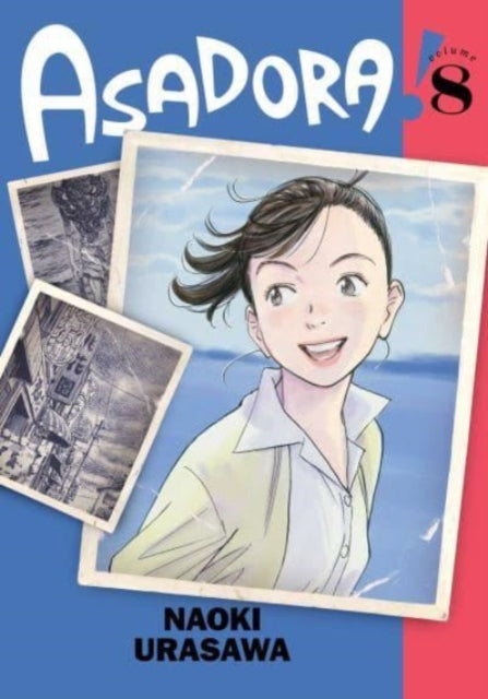 Asadora!, Vol. 8 manga cover featuring a smiling young woman and vintage photos.