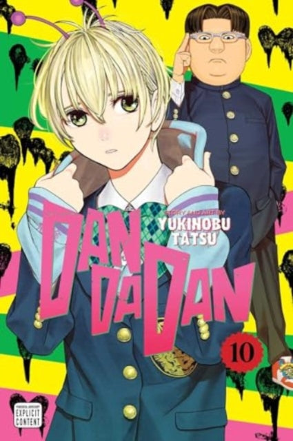 Dandadan, Vol. 10 manga cover featuring two characters in school uniforms.