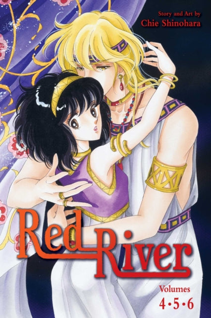 Red River manga cover featuring two anime characters embracing.
