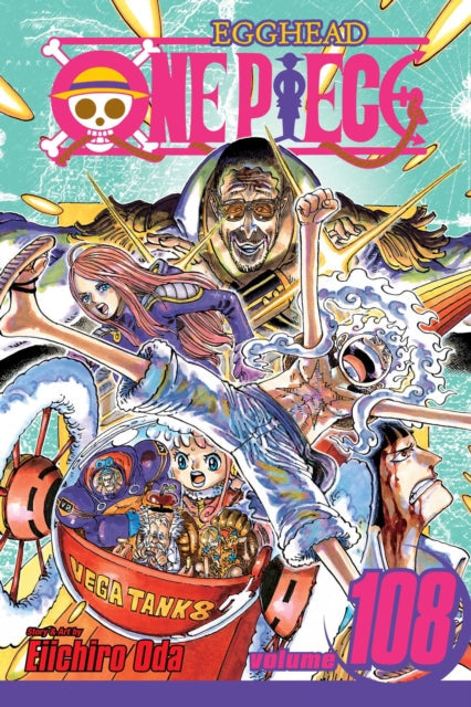 One Piece, Vol. 108 manga cover featuring characters from the Egghead arc.