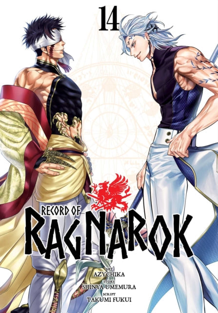 Record of Ragnarok, Vol. 14 manga cover featuring two male characters.