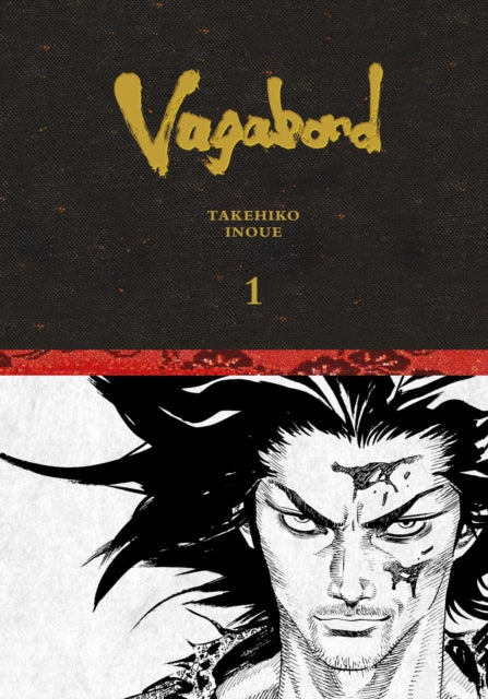 Vagabond Definitive Edition, Vol. 1 manga cover featuring a close-up of Miyamoto Musashi.