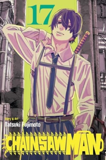 Chainsaw Man, Vol. 17 manga cover featuring Denji.