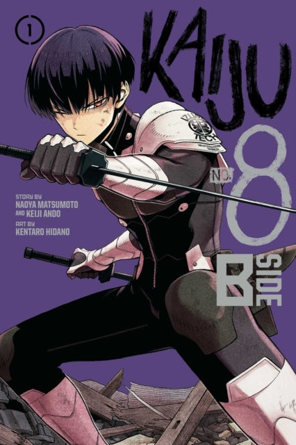 Kaiju No. 8: B-Side, Vol. 1 manga cover featuring a character with swords.