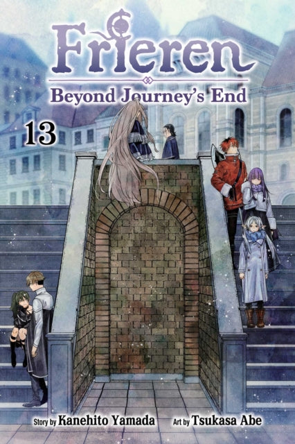 Frieren: Beyond Journey's End, Vol. 13 manga cover with characters on stairs.