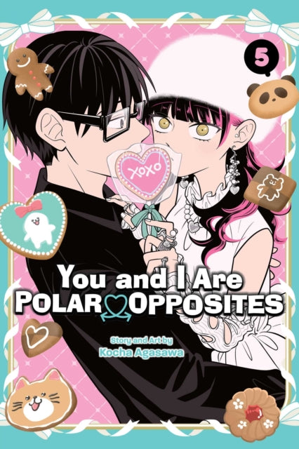 You and I Are Polar Opposites, Vol. 5 manga cover with anime characters and cookies.