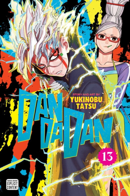 Dandadan, Vol. 13 manga cover featuring two characters with lightning effects.