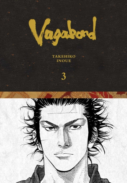 Vagabond Definitive Edition, Vol. 3 manga cover featuring a drawing of Miyamoto Musashi.