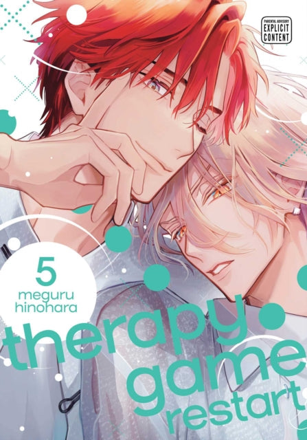 Therapy Game Restart, Vol. 5 manga cover featuring two men.