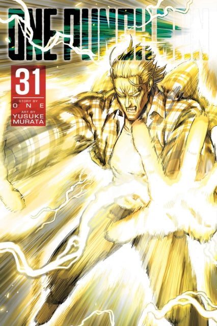 One-Punch Man Vol. 31 cover art features a man in a plaid shirt surrounded by yellow energy.