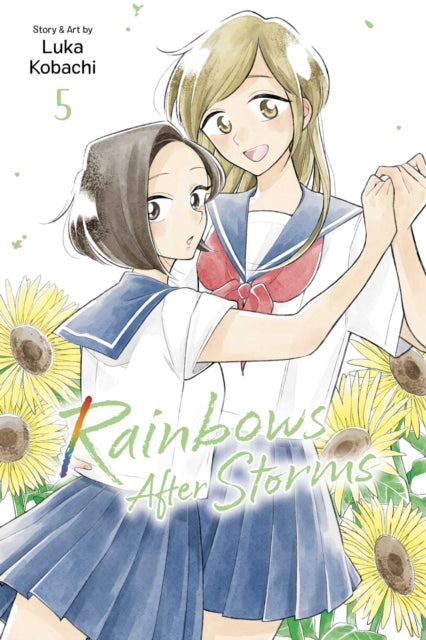 Rainbows After Storms, Vol. 5 manga cover art featuring two high school girls.