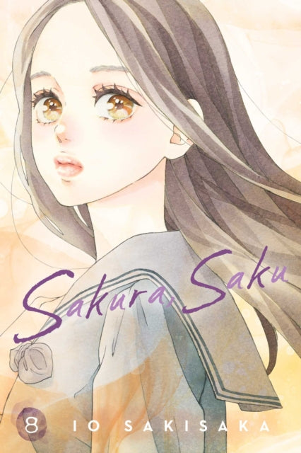 Sakura, Saku, Vol. 8 manga cover featuring a young woman in a school uniform.