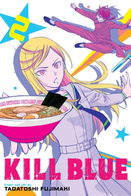 Kill Blue, Vol. 2 manga cover featuring anime characters and ramen.