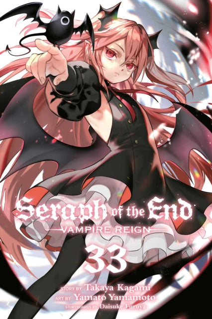 Seraph of the End, Vol. 33 manga cover featuring a pink-haired vampire girl with a bat.