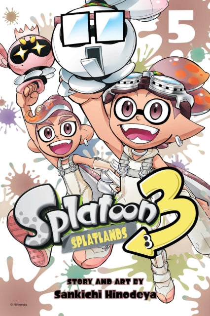 Splatoon 3: Splatlands, Vol. 5 manga cover featuring characters and the title.