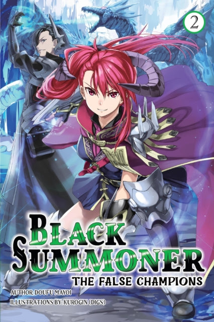 Black Summoner Vol 2 light novel cover featuring anime characters and a dragon.