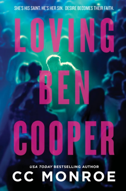 Loving Ben Cooper book cover with pink text over a blurred crowd.