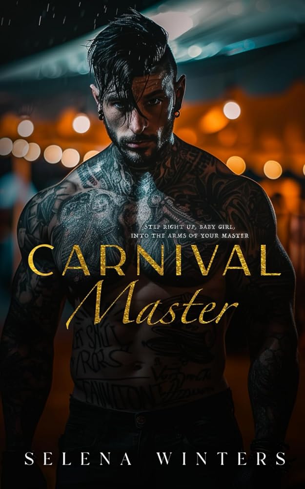 Book cover for Carnival Master featuring a tattooed man.