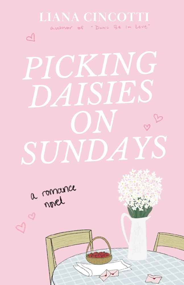 Picking Daisies on Sundays book cover with pink background and white text.