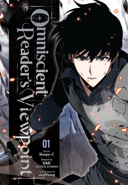 Omniscient Reader's Viewpoint, Vol. 1 cover art featuring a young man with black hair.