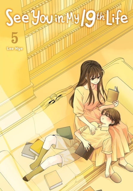 See You in My 19th Life, Vol. 5 cover art features two characters reading.