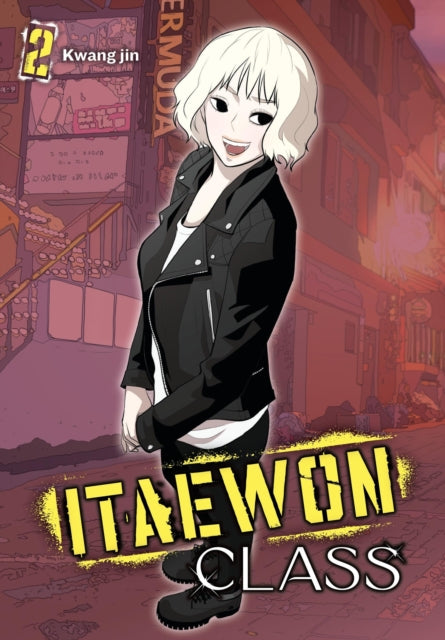 Itaewon Class, Vol. 2 comic book cover featuring a woman in a leather jacket.