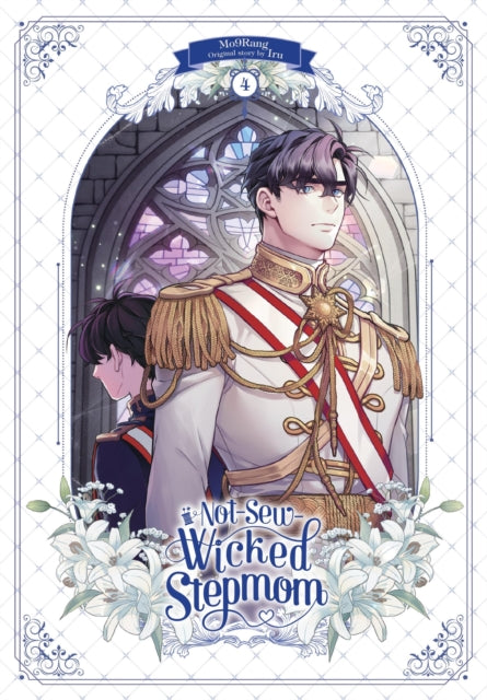 Not-Sew-Wicked Stepmom, Vol. 4 manga cover featuring two men in formal attire.