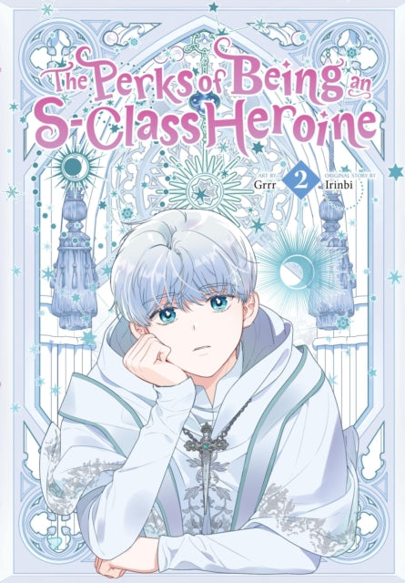 The Perks of Being an S-Class Heroine, Vol. 2 manga cover featuring a young man with blue hair.
