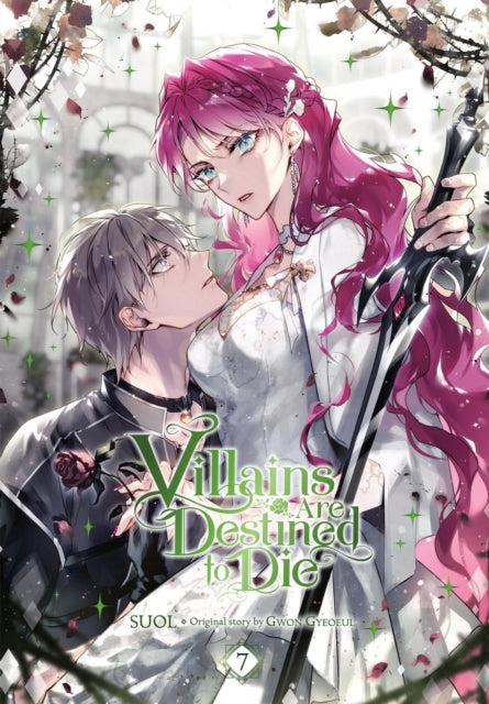 Villains Are Destined to Die, Vol. 7 manga cover featuring two characters and a sword.
