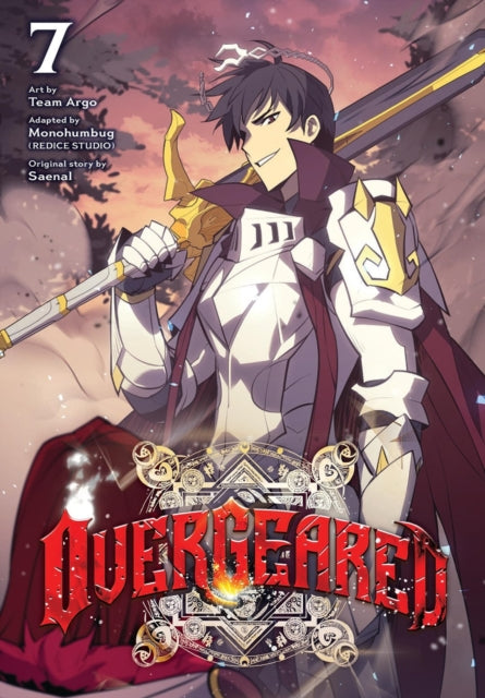 Overgeared, Vol. 7 comic book cover featuring a knight with a sword.