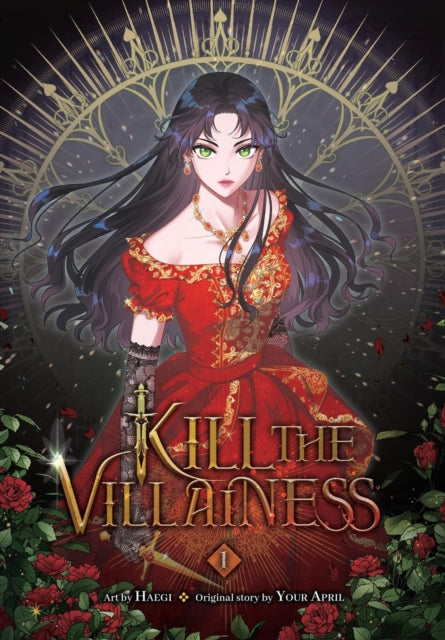 Kill the Villainess, Vol. 1 cover art featuring a woman in a red dress.