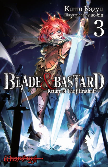 Blade & Bastard, Vol. 3 light novel cover art featuring a red-haired character with a sword.